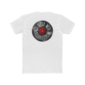 Music Lover's Unisex Cotton Crew Tee, Cute Music T-Shirt, Vinyl Record Shirt, Gift for Musicians, Music Themed Apparel, Music Lovers Tee