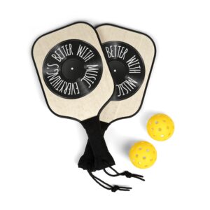 Pickleball Paddle Set, Fun Pickleball Gear for Music Lovers, Unique Sports Gift, Recreational Outdoor Game, Activity Kit