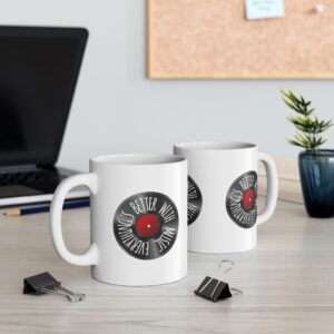 Retro Music Lover Ceramic Mug - "Everything's Better with Music" - Perfect Gift for Musicians and Music Fans