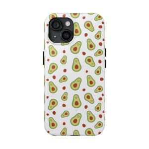 Avocado Pattern Tough Phone Case — Cute Kawaii Avocado Protective Phone Cover